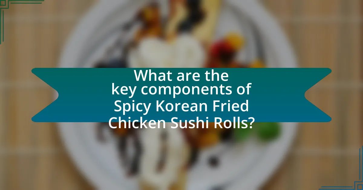 What are the key components of Spicy Korean Fried Chicken Sushi Rolls?