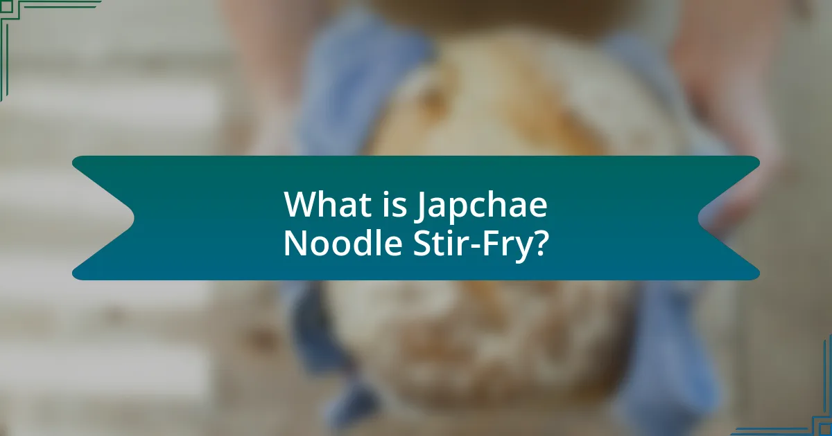What is Japchae Noodle Stir-Fry?