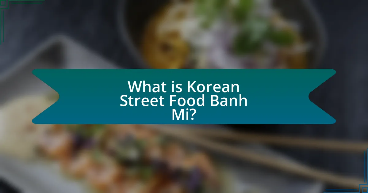 What is Korean Street Food Banh Mi?